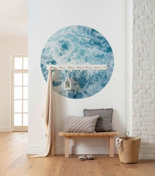 Komar Ocean Twist Fotobehang 125x125cm Rond Sfeer | Yourdecoration.nl
