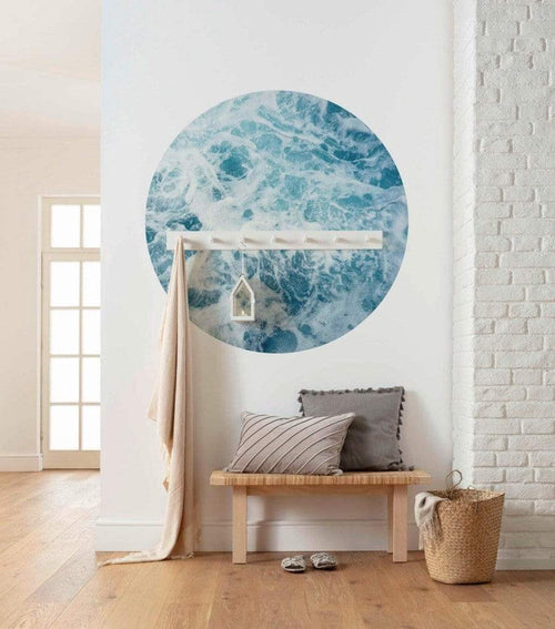 Komar Ocean Twist Fotobehang 125x125cm Rond Sfeer | Yourdecoration.nl