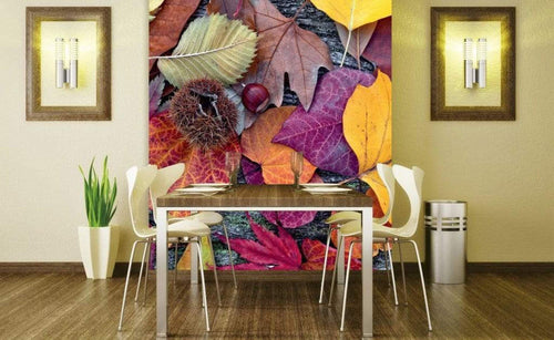 Dimex Autumn Leaves Fotobehang 225x250cm 3 banen Sfeer | Yourdecoration.nl