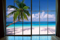 Dimex Beach Window View Fotobehang 375x250cm 5 banen | Yourdecoration.nl