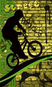 Dimex Bicycle Green Fotobehang 150x250cm 2 banen | Yourdecoration.nl
