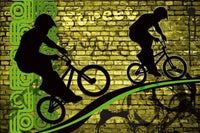 Dimex Bicycle Green Fotobehang 375x250cm 5 banen | Yourdecoration.nl