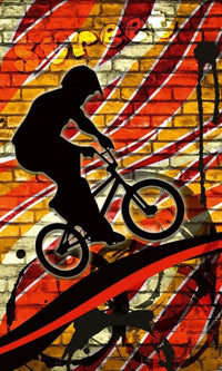 Dimex Bicycle Red Fotobehang 150x250cm 2 banen | Yourdecoration.nl
