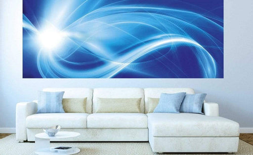 Dimex Blue Abstract Fotobehang 375x150cm 5 banen Sfeer | Yourdecoration.nl