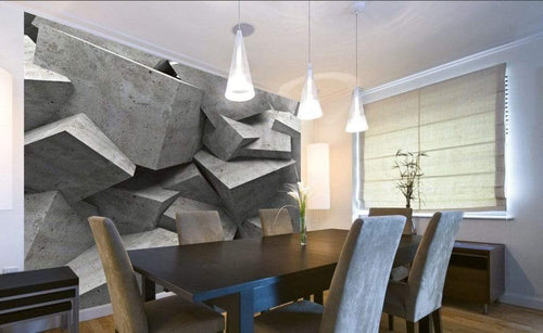 Dimex Concrete Cubes Fotobehang 225x250cm 3 banen Sfeer | Yourdecoration.nl