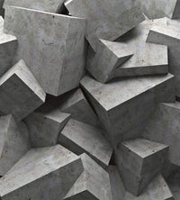 Dimex Concrete Cubes Fotobehang 225x250cm 3 banen | Yourdecoration.nl