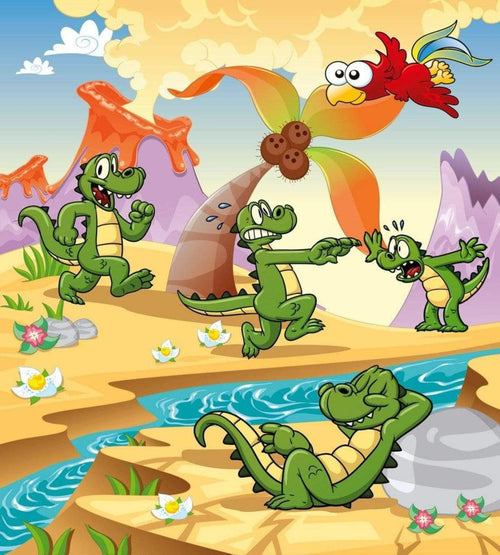 Dimex Crocodiles Fotobehang 225x250cm 3 banen | Yourdecoration.nl