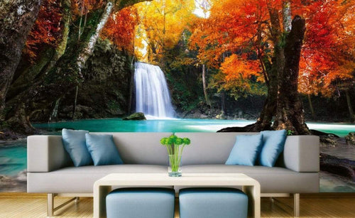 Dimex Deep Forest Waterfall Fotobehang 375x250cm 5 banen Sfeer | Yourdecoration.nl