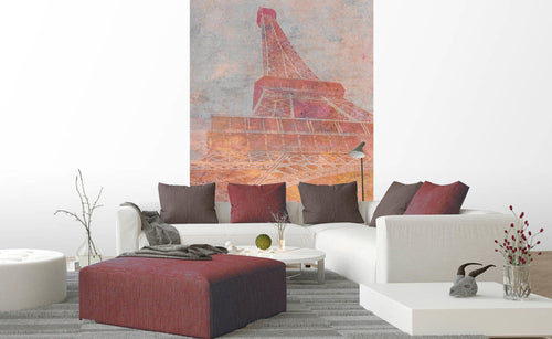 Dimex Eiffel Tower Abstract II Fotobehang 150x250cm 2 banen sfeer | Yourdecoration.nl