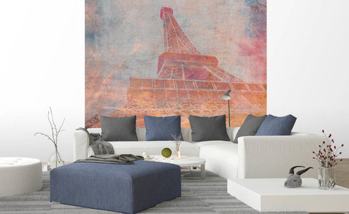 Dimex Eiffel Tower Abstract II Fotobehang 225x250cm 3 banen sfeer | Yourdecoration.nl
