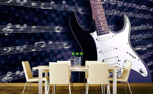 Dimex Electric Guitar Fotobehang 375x250cm 5 banen Sfeer | Yourdecoration.nl