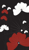 Dimex Flowers on Black Fotobehang 150x250cm 2 banen | Yourdecoration.nl