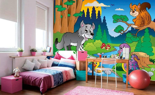 Dimex Forest Animals Fotobehang 375x250cm 5 banen Sfeer | Yourdecoration.nl