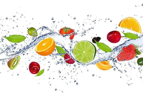 Dimex Fruits in Water Fotobehang 375x250cm 5 banen | Yourdecoration.nl