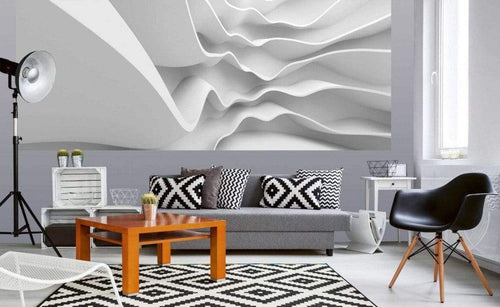 Dimex Futuristic Wave Fotobehang 375x150cm 5 banen Sfeer | Yourdecoration.nl