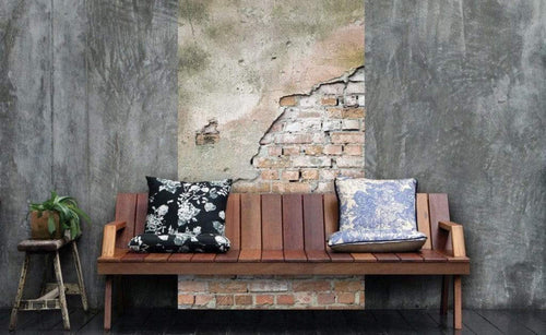 Dimex Grunge Wall Fotobehang 150x250cm 2 banen Sfeer | Yourdecoration.nl