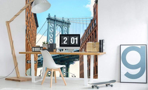 Dimex Manhattan Bridge Fotobehang 225x250cm 3 banen Sfeer | Yourdecoration.nl