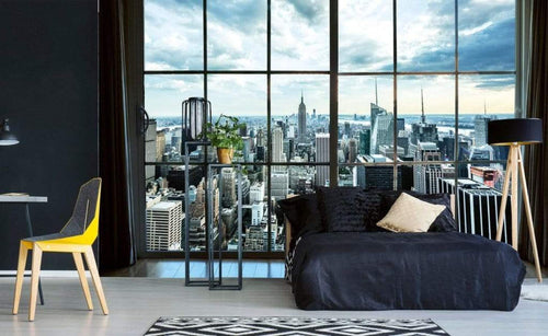 Dimex Manhattan Window View Fotobehang 375x250cm 5 banen Sfeer | Yourdecoration.nl
