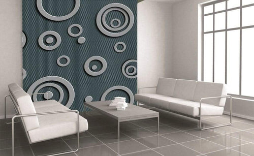 Dimex Metal Circles Fotobehang 225x250cm 3 banen Sfeer | Yourdecoration.nl