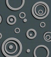 Dimex Metal Circles Fotobehang 225x250cm 3 banen | Yourdecoration.nl