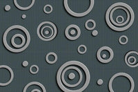 Dimex Metal Circles Fotobehang 375x250cm 5 banen | Yourdecoration.nl