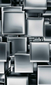 Dimex Metal Cubes Fotobehang 150x250cm 2 banen | Yourdecoration.nl