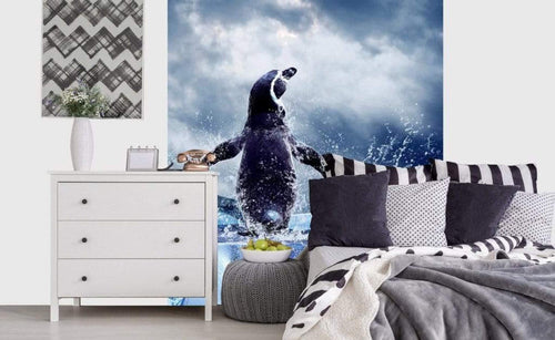 Dimex Penguin Fotobehang 225x250cm 3 banen Sfeer | Yourdecoration.nl