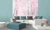 Dimex Pink Forest Abstract Fotobehang 225x250cm 3 banen sfeer | Yourdecoration.nl