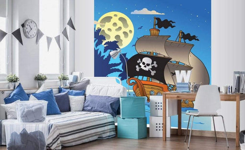 Dimex Pirate Ship Fotobehang 225x250cm 3 banen Sfeer | Yourdecoration.nl