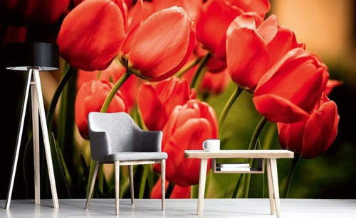 Dimex Red Tulips Fotobehang 375x250cm 5 banen Sfeer | Yourdecoration.nl