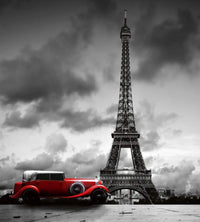 Dimex Retro Car in Paris Fotobehang 225x250cm 3 banen | Yourdecoration.nl