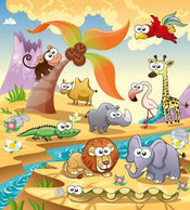Dimex Savanna Animals Fotobehang 225x250cm 3 banen | Yourdecoration.nl