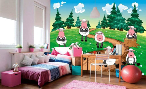 Dimex Sheep Fotobehang 375x250cm 5 banen Sfeer | Yourdecoration.nl