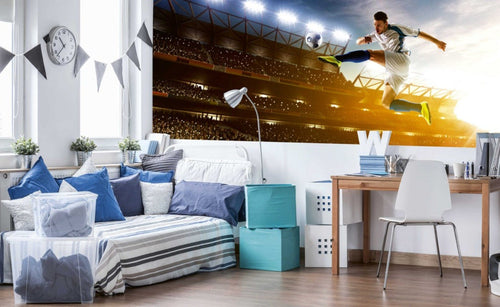 Dimex Soccer Player Fotobehang 375x150cm 5 banen Sfeer | Yourdecoration.nl