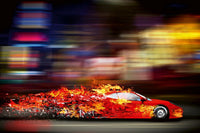 Dimex Speeding Car Fotobehang 375x250cm 5 banen | Yourdecoration.nl