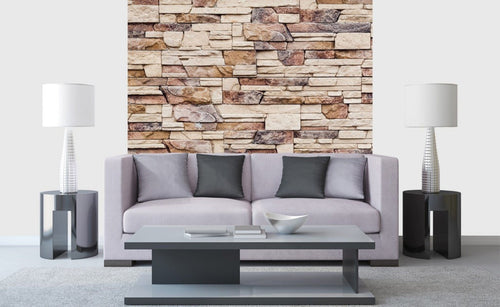 Dimex Stone Wall Fotobehang 225x250cm 3 banen Sfeer | Yourdecoration.nl