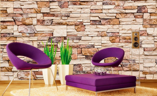 Dimex Stone Wall Fotobehang 375x250cm 5 banen Sfeer | Yourdecoration.nl