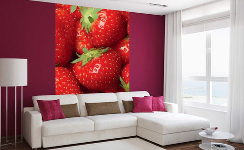 Dimex Strawberry Fotobehang 150x250cm 2 banen Sfeer | Yourdecoration.nl