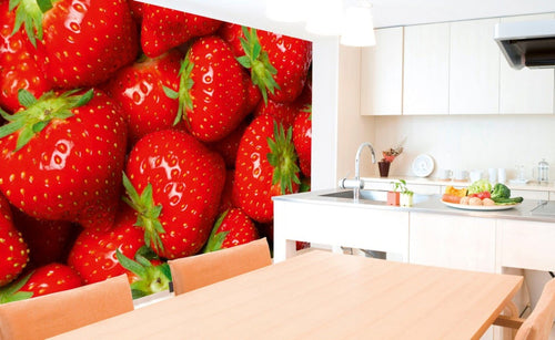 Dimex Strawberry Fotobehang 375x250cm 5 banen Sfeer | Yourdecoration.nl