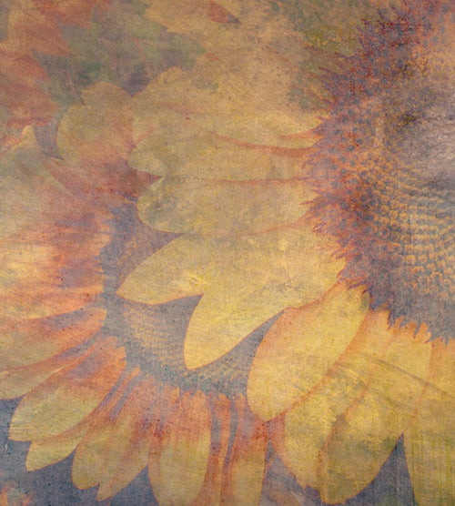 Dimex Sunflower Abstract Fotobehang 225x250cm 3 banen | Yourdecoration.nl