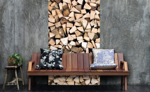 Dimex Timber Logs Fotobehang 150x250cm 2 banen Sfeer | Yourdecoration.nl