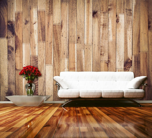 Dimex Timber Wall Fotobehang 375x250cm 5 banen Sfeer | Yourdecoration.nl