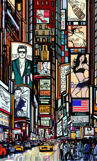 Dimex Times Square Fotobehang 150x250cm 2 banen | Yourdecoration.nl