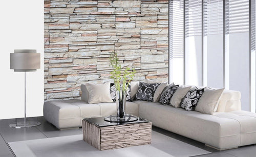 Dimex Travertine Fotobehang 225x250cm 3 banen Sfeer | Yourdecoration.nl