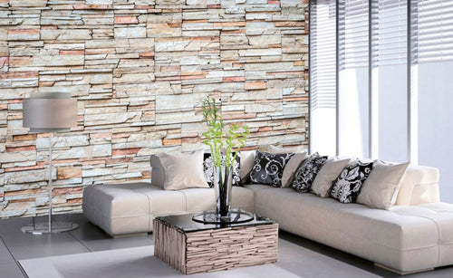 Dimex Travertine Fotobehang 375x250cm 5 banen Sfeer | Yourdecoration.nl