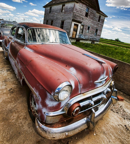 Dimex Veteran Car Fotobehang 225x250cm 3 banen | Yourdecoration.nl