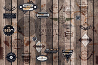 Dimex Vintage Labels Fotobehang 375x250cm 5 banen | Yourdecoration.nl