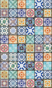 Dimex Vintage Tiles Fotobehang 150x250cm 2 banen | Yourdecoration.nl
