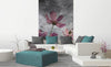 Dimex Violet Flower Abstract Fotobehang 150x250cm 2 banen sfeer | Yourdecoration.nl