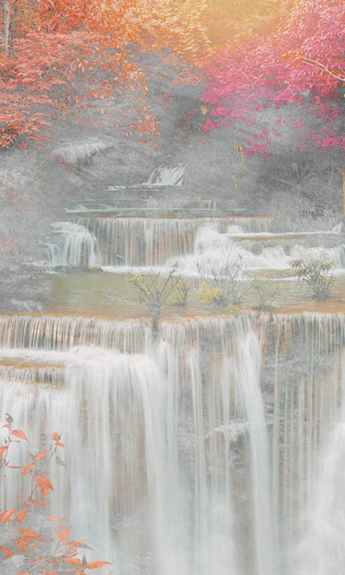 Dimex Waterfall Abstract II Fotobehang 150x250cm 2 banen | Yourdecoration.nl